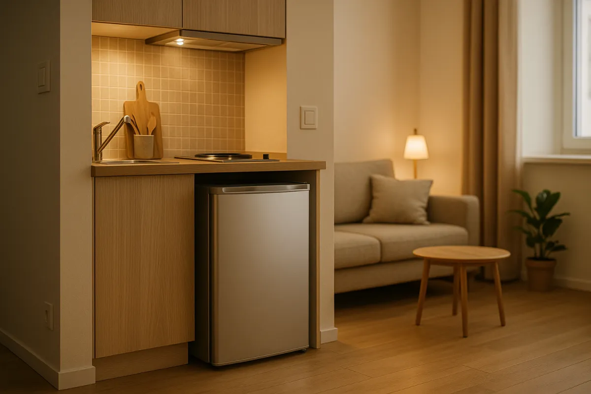 Frigider mic intr-o garsoniera